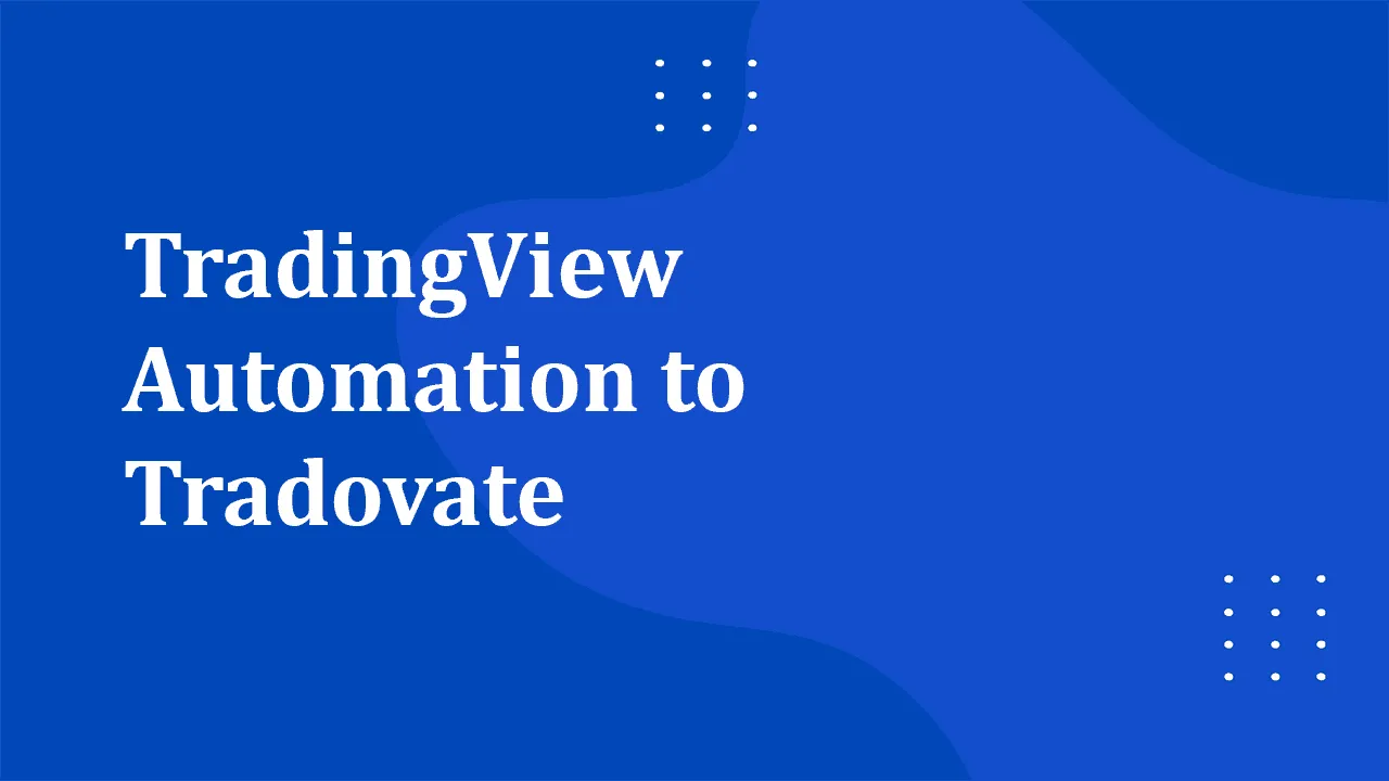 Link Tradingview to Tradovate