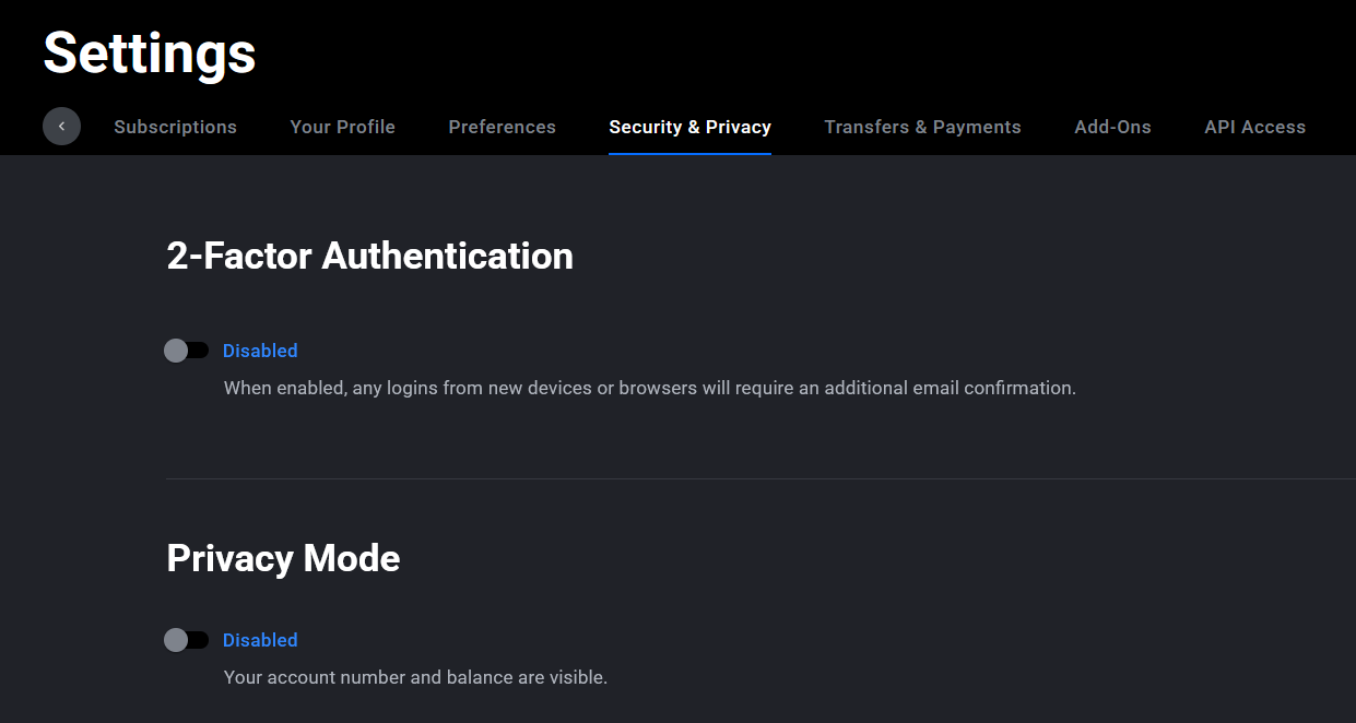 Application Settings menu open with the My Devices option selected
