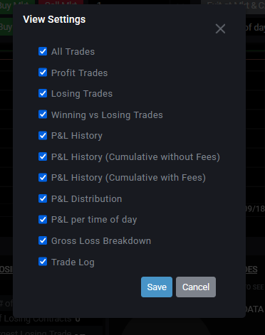 Reading gross and net session P&L figures in the Tradovate Performance Center
